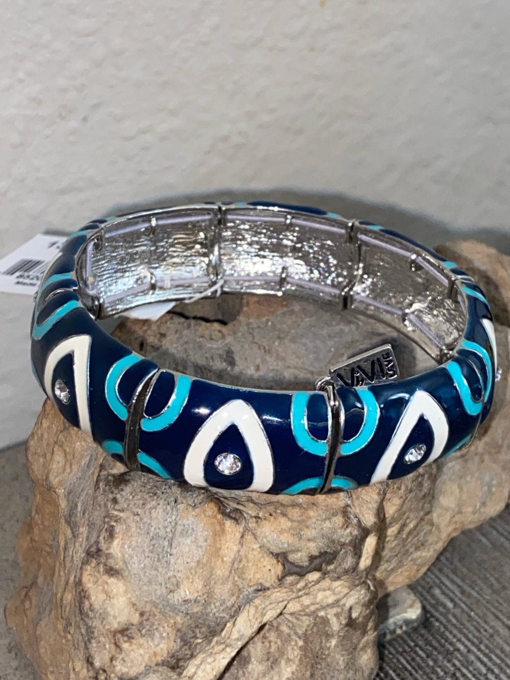 NWTs ViVi Rhinestones & Enamel Stretch Bracelet